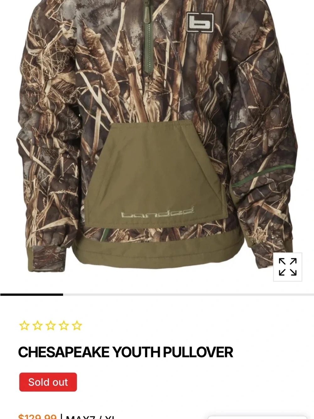 Kids Camo Pullover Jacket in Olive Green
